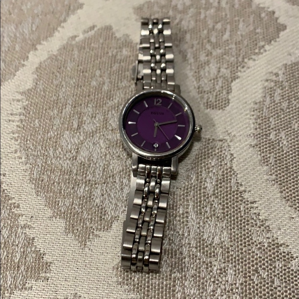 Fossil watch in purple